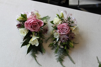 Pink seasonal corsages